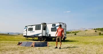 Painéis solares em autocaravanas